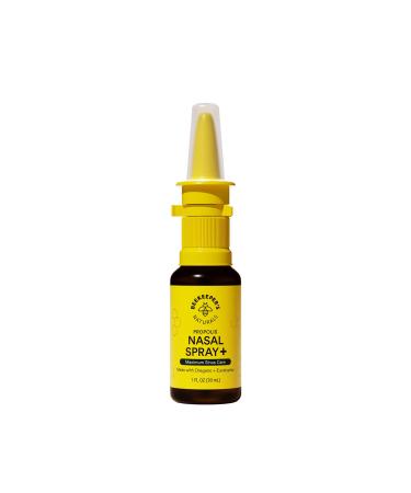 Beekeeper's Naturals Propolis Nasal Spray Plus w/Eucalyptus Oregano Xylitol & Saline Clears Nasal Congestion Moisturizes Sinus Canal 1 fl oz plus 1 Fl Oz (Pack of 1)