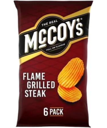 Crisps Snack Variety Bundle Consisting of McCoy's Salt & Malt Vinegar Crisps 6x25g Cheddar & Onion Crisps 6x25g and Flame Grilled Steak Crisps 6x25g (18 individual bags) - Buy Online on GoSupps.com