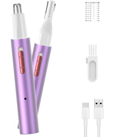 2-in-1 Nasal Hair Trimmer & Ear Hair Cutter - Waterproof Precision Trimmers for Women | Easy Clean Violet - Buy Online on GoSupps.com