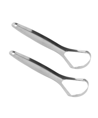 Ververt Touch tongue scraps made of stainless steel tongue scraper 2 pieces portable reusable oral care tool for adults refreshing breath and tongue cleaner