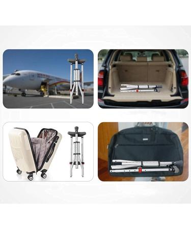 Aluminum Alloy Lightweight Walking Stick/Portable Ltifunction Crutches Cane Non Slip Unisex-Adjustable Height 63-105Cm Practical Family - Buy Online on GoSupps.com