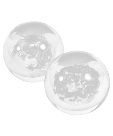Gleavi 2st Healthy massage ball meditation balls Massage handballs hand training balls Hand tension balls The clouds massage device training ball relaxation ball crystal ball glass