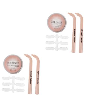minkissy 2 Sets Eye Makeup Aid Eyelash Stencil for Makeup Lash Stamp for Bottom Eyelashes Lower Eyeliner Stamp Tool Eyelash Stencils Reusable Eyelash Stamps Eye Makeup Tool Diphenylene