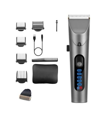Pro Hair Clipper Hair Clipper with LED Screen Washable Rechargeable Professional Electric Trimmer Barber for Men Ceramics Cutter Head(Hair Clipper and Cut)