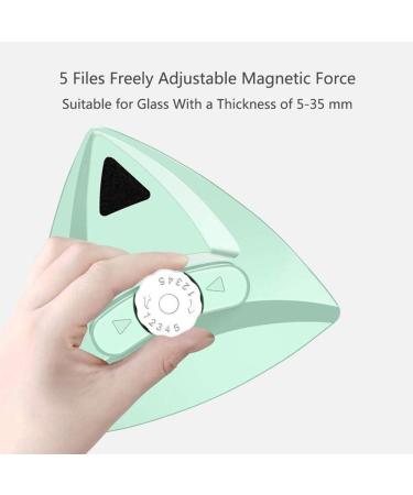 Light Green Glass Wipe Home Double Side Magnetic Window Cleaner Glass Surface Brush Wiper Tools with Ergonomic Design - Buy Online on GoSupps.com