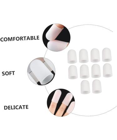 FRCOLOR 5 Pairs Finger Protector Pads - Durable Finger Covers & Toe Sleeves for Guitar - Gel Cushion & Corn Protection - Elastic White - Buy Online on GoSupps.com