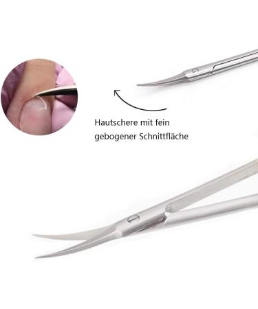 Stainless Steel Cuticle Nipper & Nail Clipper Set - White | Professional Pedicure & Manicure Tool Kit - Buy Online on GoSupps.com