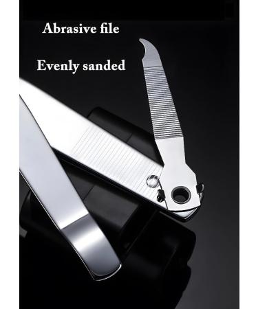 Portable Nail and Toenail Clipper in Stainless Steel with Nail File and Pick Sharp and Durable Suitable for Nail Grooming Practical Tools - Buy Online on GoSupps.com