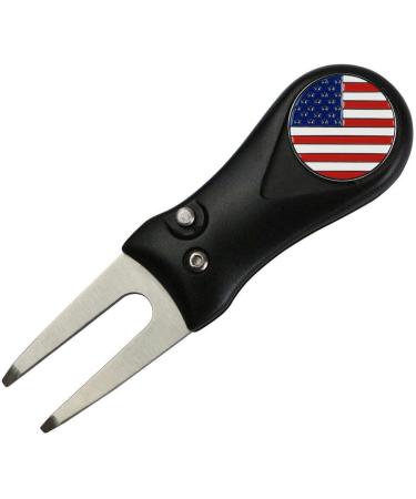 PINMEI Foldable Golf Divot Repair Tool with Ball Marker - Black Plastic - Buy Online on GoSupps.com
