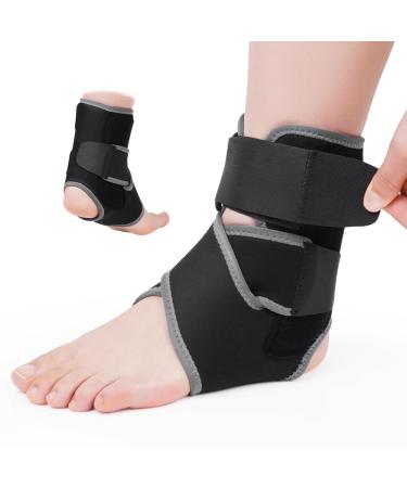 Newgo ankle bandage ankle bandage adjustable foot tape ankle ankle support with stabilizers on both sides for ankle women men (black)