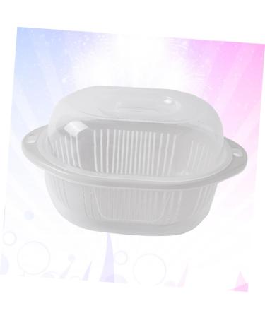 Zerodeko Lid Storage Size Vegetable Multi-Purpose Small Drain Washing Kitchen Round Basket White with Size 1 White - Buy Online on GoSupps.com