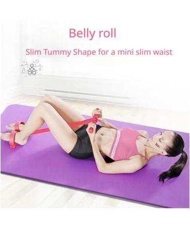 MOILO Multi-Functional Stirrup Puller | 6 Tubes Natural Rubber Resistance Band | Fitness Yoga Tension Rope for Arm Abdominal Waist Leg Slimming | Pink - Buy Online on GoSupps.com