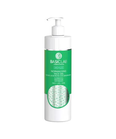 BasicLab Dermocosmetics Normalizing cleansing gel for oily, acne and sensitive skin | 300 ml | Gel for removing make-up, cleaning and caring