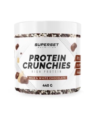 Superset Nutrition Protein Crunchies 550g Desserts Ultragourmand Protein Chocolate Balls Milk Chocolate & Witte Chocolate Milk chocolate and white chocolate