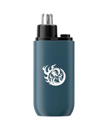 Nose Hair Trimmer for Men and Women Painless USB Rechargeable Nose Hair Trimmer Facial Hair Removal Nose Scissors Powerful Motor Double Edged Blades Easy to Clean Waterproof (Blue)