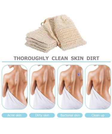 KIPETTO 15 Pieces Natural Sisal Soap Bags - Exfoliating Vegan Drawstring Bags for Shower & Bath - 14 x 9 cm - Buy Online on GoSupps.com