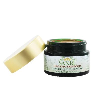 SanRe Organic Skinfood - Radiant Glow Medium - Organic Tinted Facial Moisturizer For All Skin Types