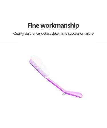 Kangwell Long Handled Scrub Brush for Shower - Anti-Slip Handle, Long Curved Bath Brush for Elderly - Blue - Buy Online on GoSupps.com