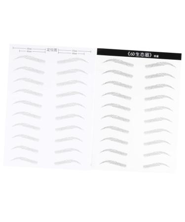 Mipcase 2 Pairs Simulation Eyebrow Artificial Eyebrow Patch Eyebrow Stickers 3 Proof Makeup Tools