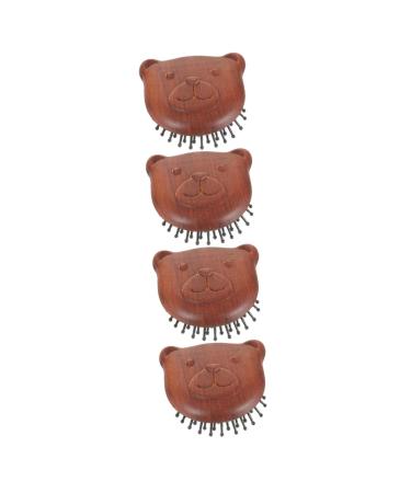 Beavorty 4 pieces Airbag comb massage comb scalp massage comb small comb massage brush for the scalp hair washer hand hair brush head scalp rose wood peeling brushes dandruff removal