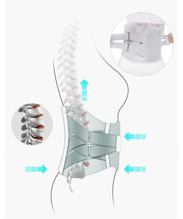 Men & Women Lordosis Support Belt - Tourmaline Magnetic Steel Bones with Cushion - X-Large Gray & Black - International Shipping - Buy Online on GoSupps.com