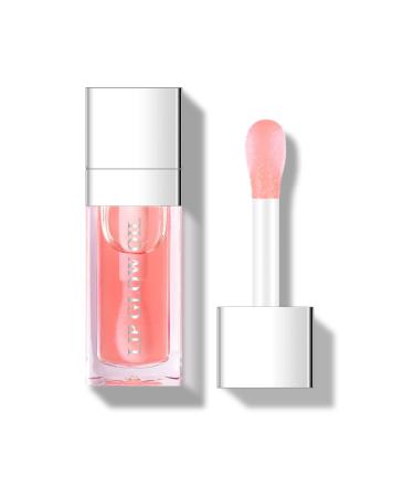 KYDA Hydrating Lip Glow Oil, Moisturizing Lip Oil Gloss Transparent Plumping Lip Gloss, Lip Oil Tinted for Lip Care and Dry Lips, by Ownest Beauty-Pink #001 Pink