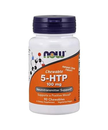 Now Foods 5-HTP Chewable Natural Citrus - 100 mg - 90 Chewables