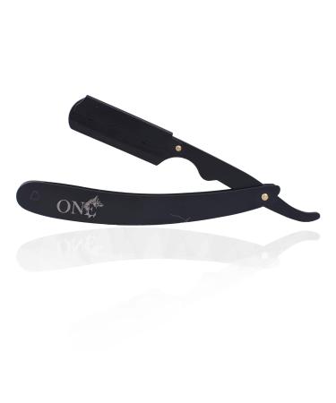 KT Straight Edge Razor | Professional Stainless Steel Straight Blade Shaver for Men - Black - Buy Online on GoSupps.com