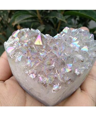 Natural Crystal Rough 6-7cm Quartz Crystal Titanium Bismuth Silicon Cluster Heart Rainbows Stones - Buy Online on GoSupps.com