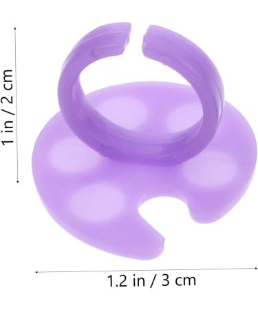  FRCOLOR FRCOLOR 10pcs gel nail palettes for painting nails nail polish mixing plate nail polish mixing palette foundation color drawing artist finger ring mix palette - Buy Online on GoSupps.com