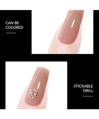 Poly Acrylic Gel Long Lasting Low Odor No Pain Professional Transparent Nail Glue Gel for False Nail Tips and Rhinestone Extension Gel for Nail Art UV/LED Lamp Required 0.5oz - Buy Online on GoSupps.com