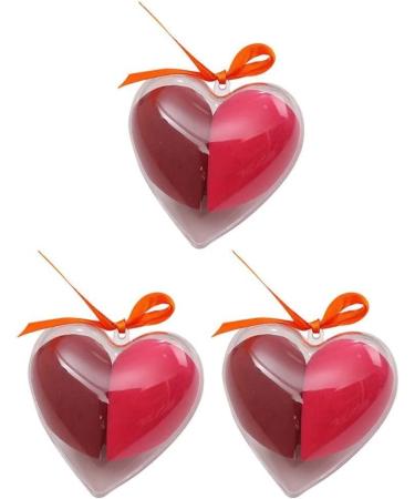 Sponge Cushion Puffs Makeup Sponge Blender Foundation Beauty Tool 3 Boxes Makeup Sponge Blender Heart Shaped Beauty Foundation Blending Sponge Powder Puffs for Liquid Cream Powder Random Color