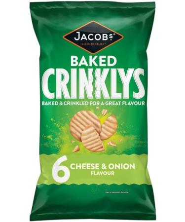 Baked Crisps Bundle Containing Jacob's Crinklys Cheese & Onion 6 x 25g (4 Pack) - Buy Online on GoSupps.com