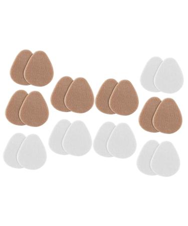 FRCOLOR 10 Pairs Forefoot Pad Kitten Heels for Women Dressy Sesamoiditis Pads Metatarsal Pads Shoe Pads for High Heels Foot Reusable Pad High Heel Pad Girl Felt Half Size Pad Women's Assorted Color 7X6X0.5CM