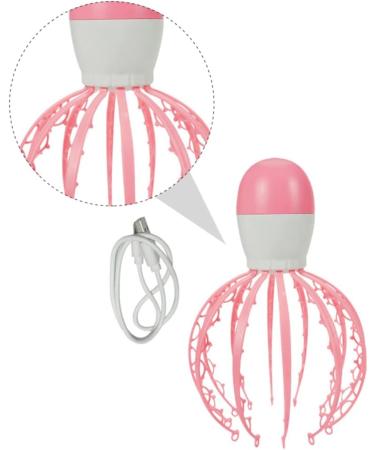 Frcolor 3-in-1 Electric Scalp Massager - Handheld Pink Octopus Design for Relaxation & Tingles | International Shipping Available - Buy Online on GoSupps.com