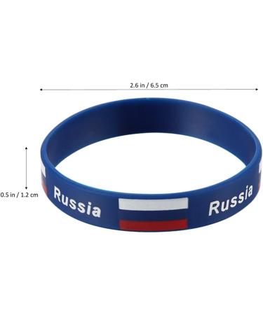 Yardwe 5pcs Russia Silicone Bracelet - Country Flag Wristband for Sports & Football Fans - Buy Online on GoSupps.com