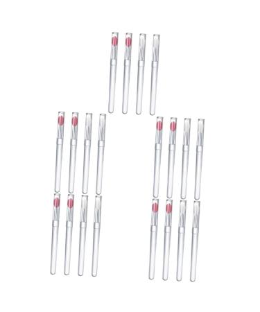Mipcase 20 Pcs Silicone Lip Brush with Lid Makeup Brush Silicone Eyeshadow Makeup Tools Reusable Lip Lip Gloss Lip Mask Brush Cosmetic Lipstick Brush