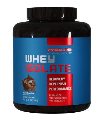 PROLAB Whey Isolate - Ultra pure fast absorbing premium grade protein to support lean muscle growth - 23 Grams of protein per scoop - fuels post performance replenishment - NEW (Milk Chocolate 5 LB) Milk Chocolate 5 Pound