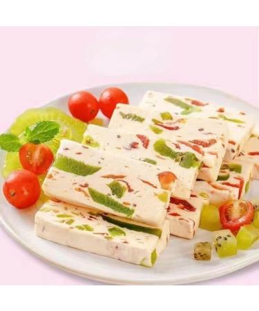 Mango Strawberry Kiwi milk cake candy Mixed flavor snacks sweet traditional handmade pastries soft waxy Nougat casual snacks snack dessert Happy candy gift snack pastry (60 packs) - Buy Online on GoSupps.com