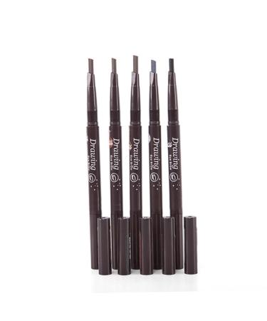 TOVINANNA 2 1 Eye Brow Brush Double Headed Eyebrow Brow Pencil Eyebrow Makeup Filler Water Proof To Rotate 1 count (Pack of 1) As Shown