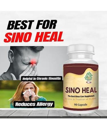 Sino Heal Sinusitis Relief Capsules - 90 ct | Herbal Extract for Nasal Congestion - Buy Online on GoSupps.com