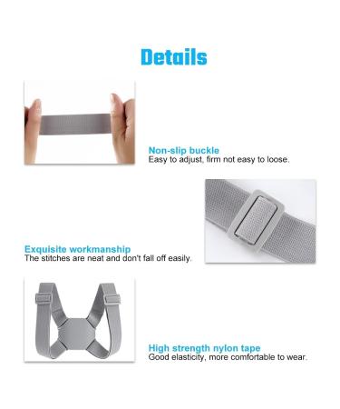 Smart Electric Posture Corrector for Adults & Kids | Adjustable Upper Back Brace with Vibration Reminder - Hunchback Correction in Gray - Buy Online on GoSupps.com