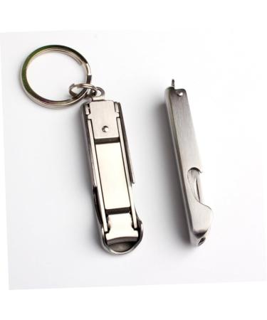 FOMIYES Stainless Steel Nail Clippers Stainless Steel Keychain Stainless Steel Bottle Opener Key Chain Fold - Buy Online on GoSupps.com