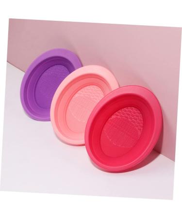 minkissy Makeup Brush Scrub Pad Cosmetics Brush Scrubber Brush Scrubber Pad Silicone Scrubbers Brush Cleaner Tool Makeup Brush Cleaning Mat Brush Cleaner Bow Portable Silica Gel Travel Bowl - Buy Online on GoSupps.com