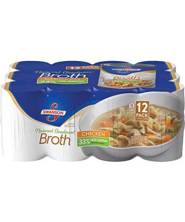 Swanson 100% Natural Goodness 33% Less Sodium Chicken Broth - 12 Cans (14.5 oz) - Buy Online on GoSupps.com