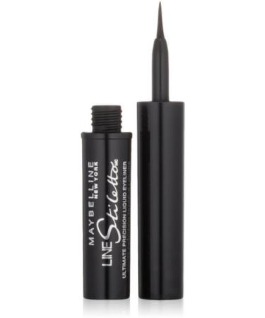 MaybellineNew York Line Stiletto Liquid Eyeliner Blackest Black 501 0.05 oz (Pack of 4)