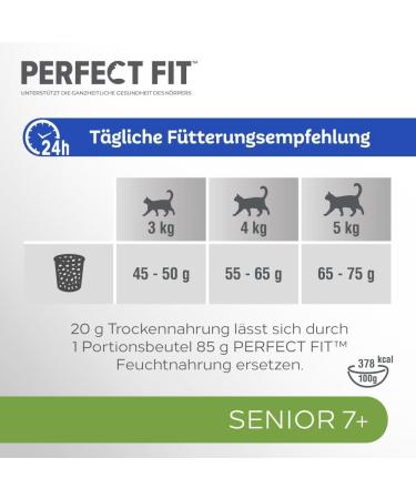 Buy PERFECT FIT Senior Dry Cat Food for Cats 7+ Years - Chicken Flavor 750g (6 Bags) - 4.5 kg Pack | Best International Shipping - Buy Online on GoSupps.com