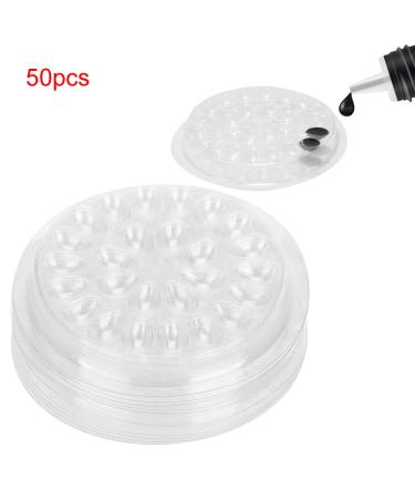 50 Parts of Eyelash Extension Adhesive Holders - Flower Shape Plastic Glue Seal Pallet for Perfect Lash Application - Buy Online on GoSupps.com