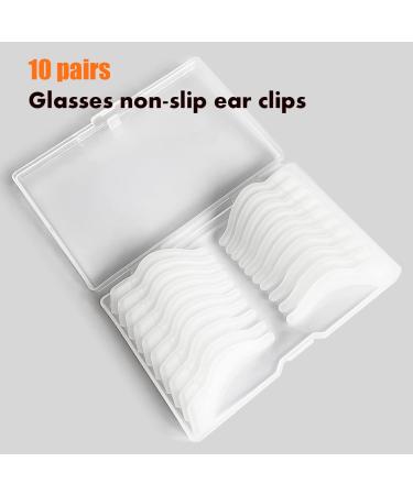 PTSLKHN Soft Silicone Eyeglass Ear Hooks  10 Pairs of Non-Slip Eyeglasses Ear Grips for Glasses  Sunglasses  Reading Glasses Clear - Buy Online on GoSupps.com