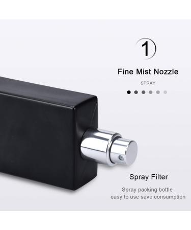 Enenes Glass Refillable Perfume Bottle 8Pcs - Portable 30ml Square Empty Atomizer Set (4 Black, 4 White) - Buy Online on GoSupps.com